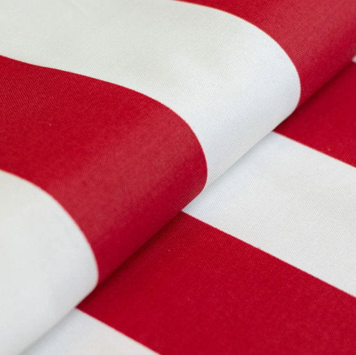 0904 Retro Cabana Red & White Stripe