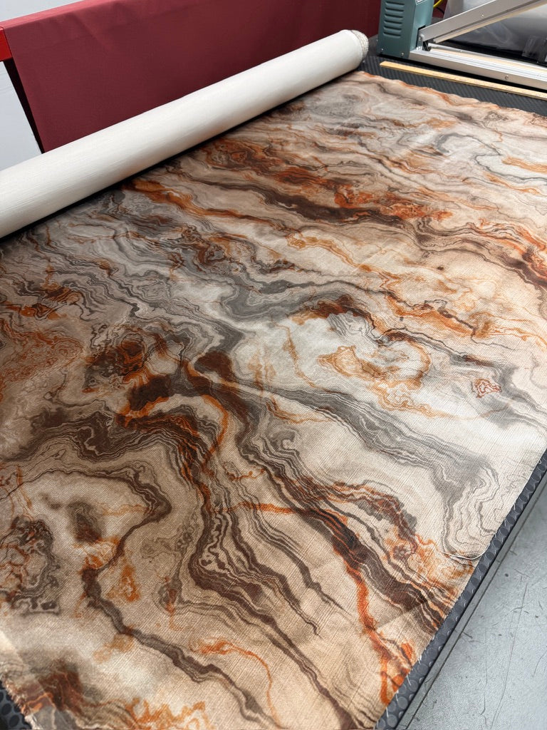 0474 Fabric Marble Terracotta