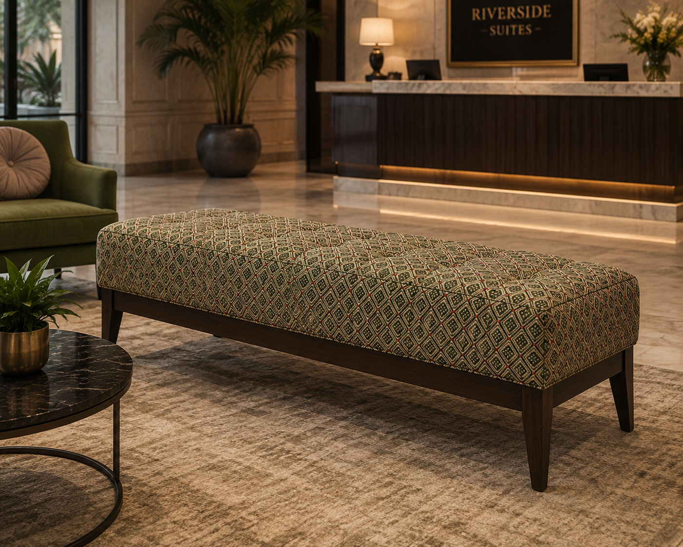 0546 Emerald Grid Brocade