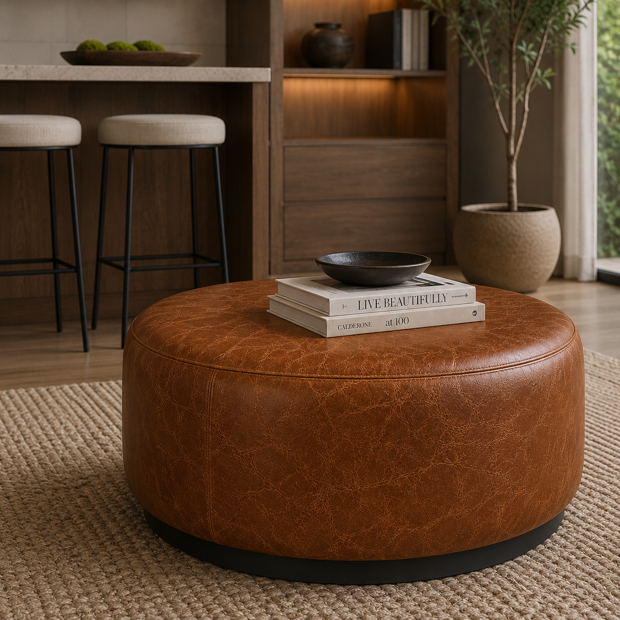 0205"Tobacco Grain" Faux Leather