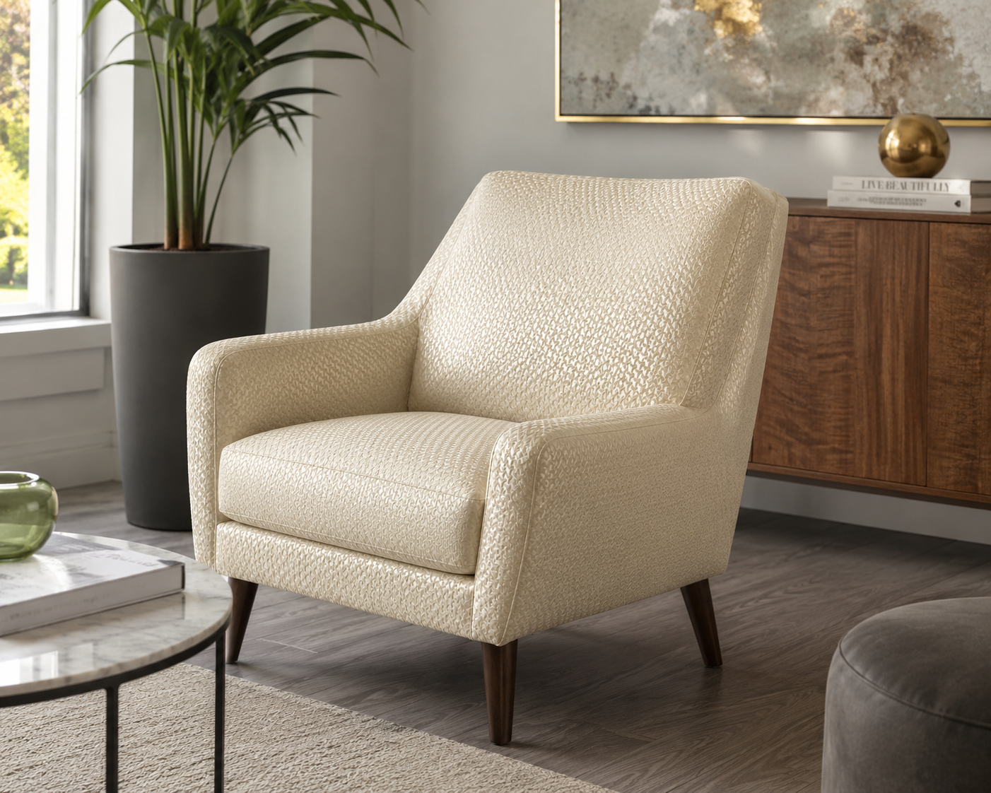 0703 Pearl Beige Geometric Vinyl