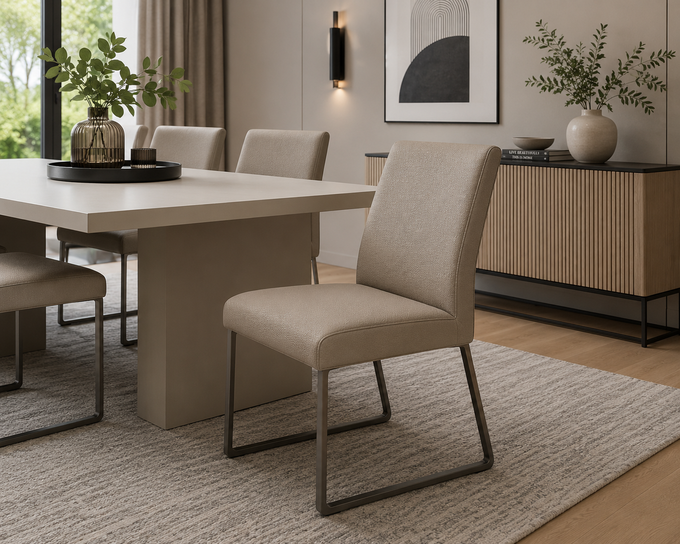 0131 Elegant Gray Faux Leather