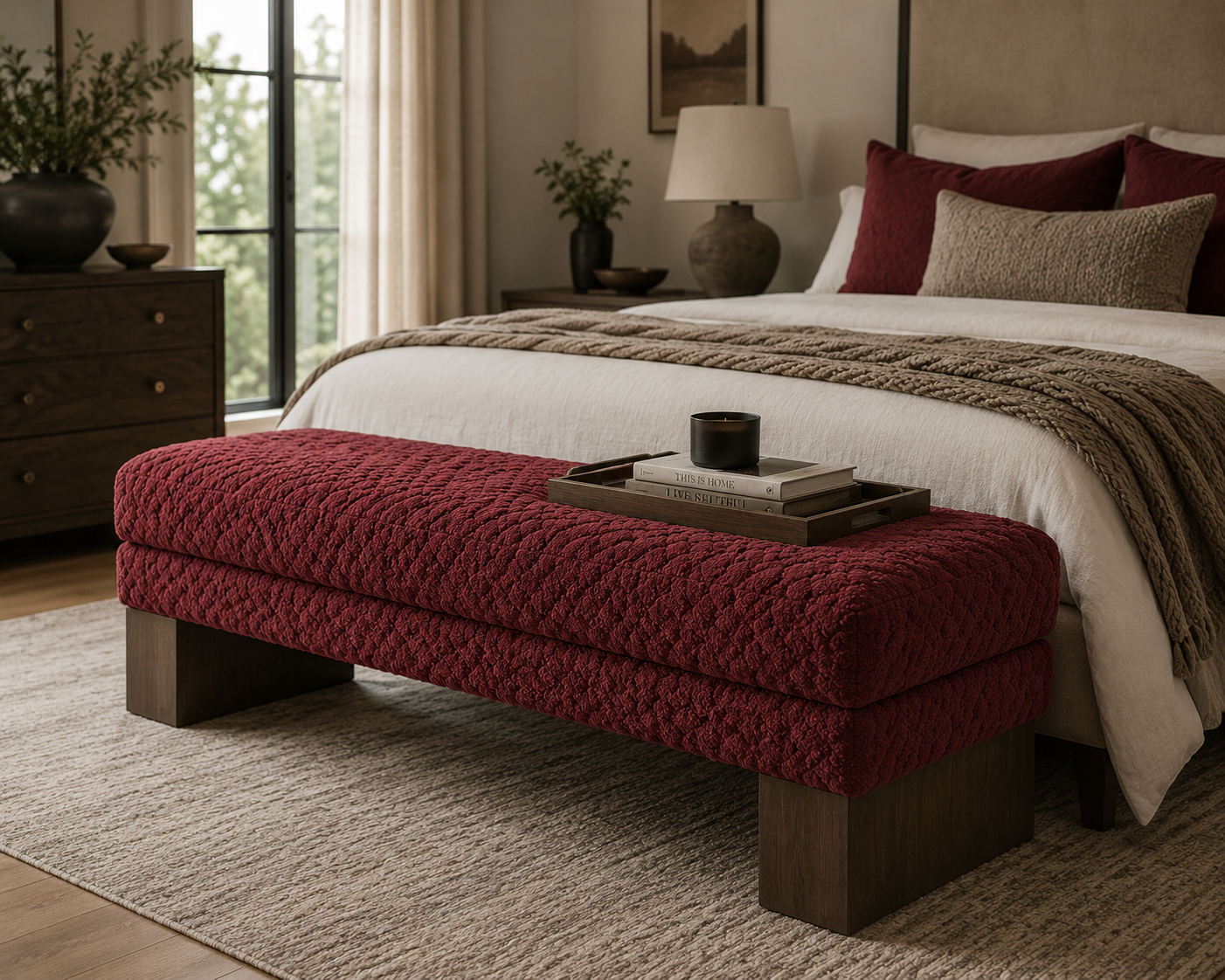 0445 Fabric Burgundy- Velvet