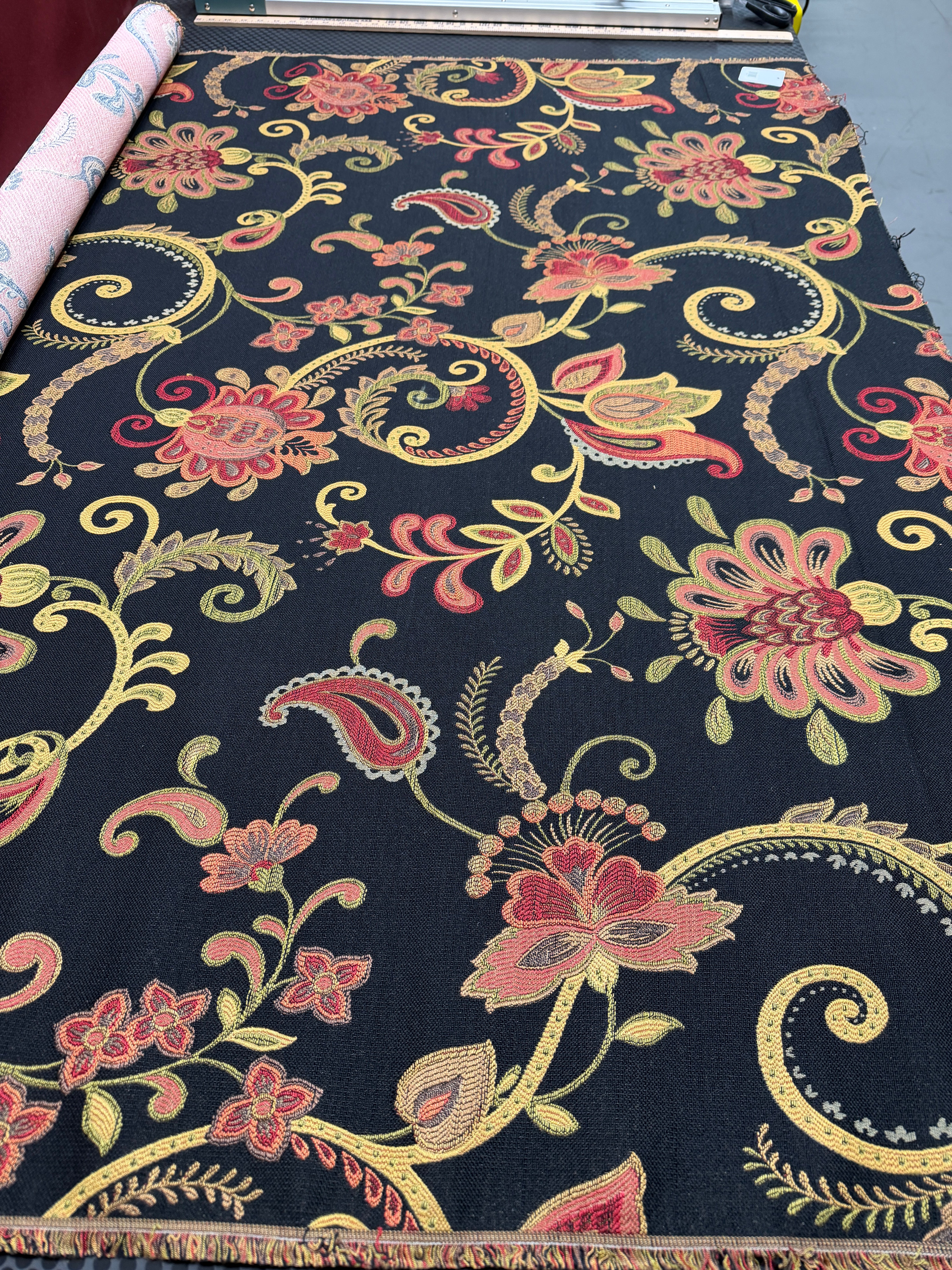 0363 Tapestry Fabric Black