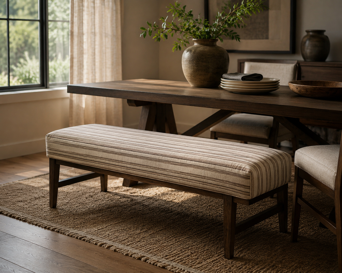 0419 Striped Fabric Taupe