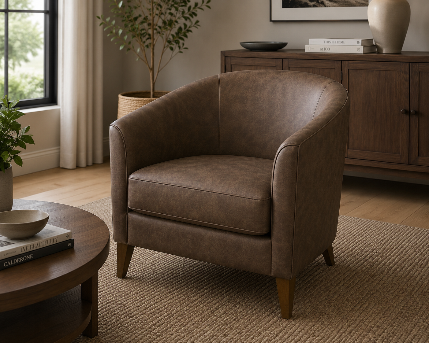 0711 V649 “Pecan” Faux Leather