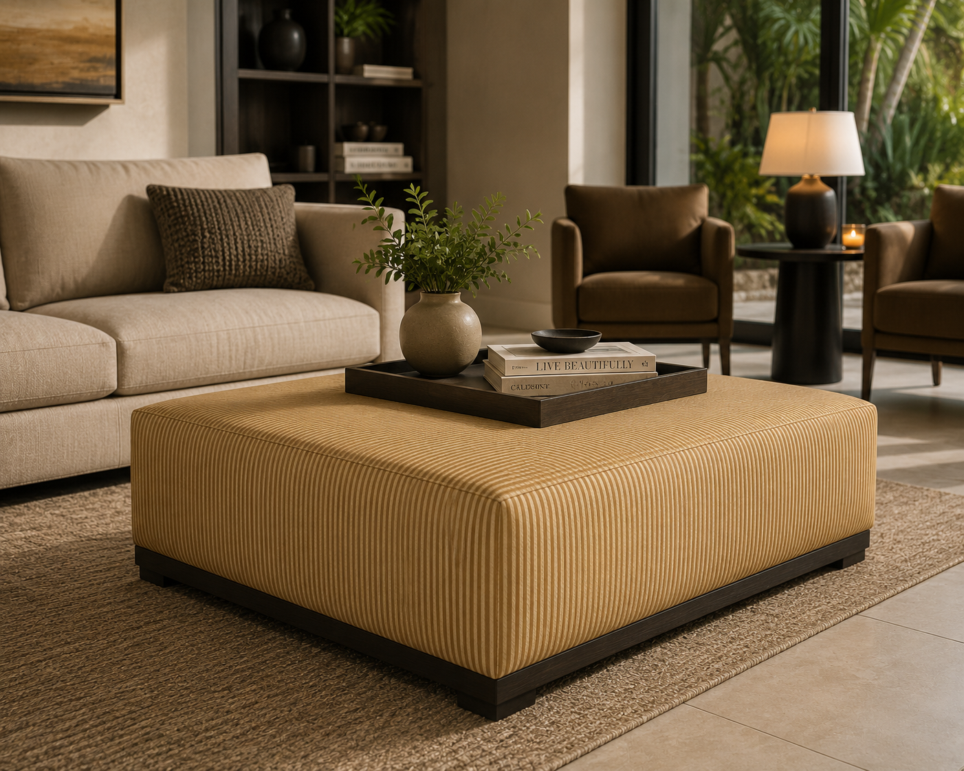0759 Linen Stripe Performance Fabric