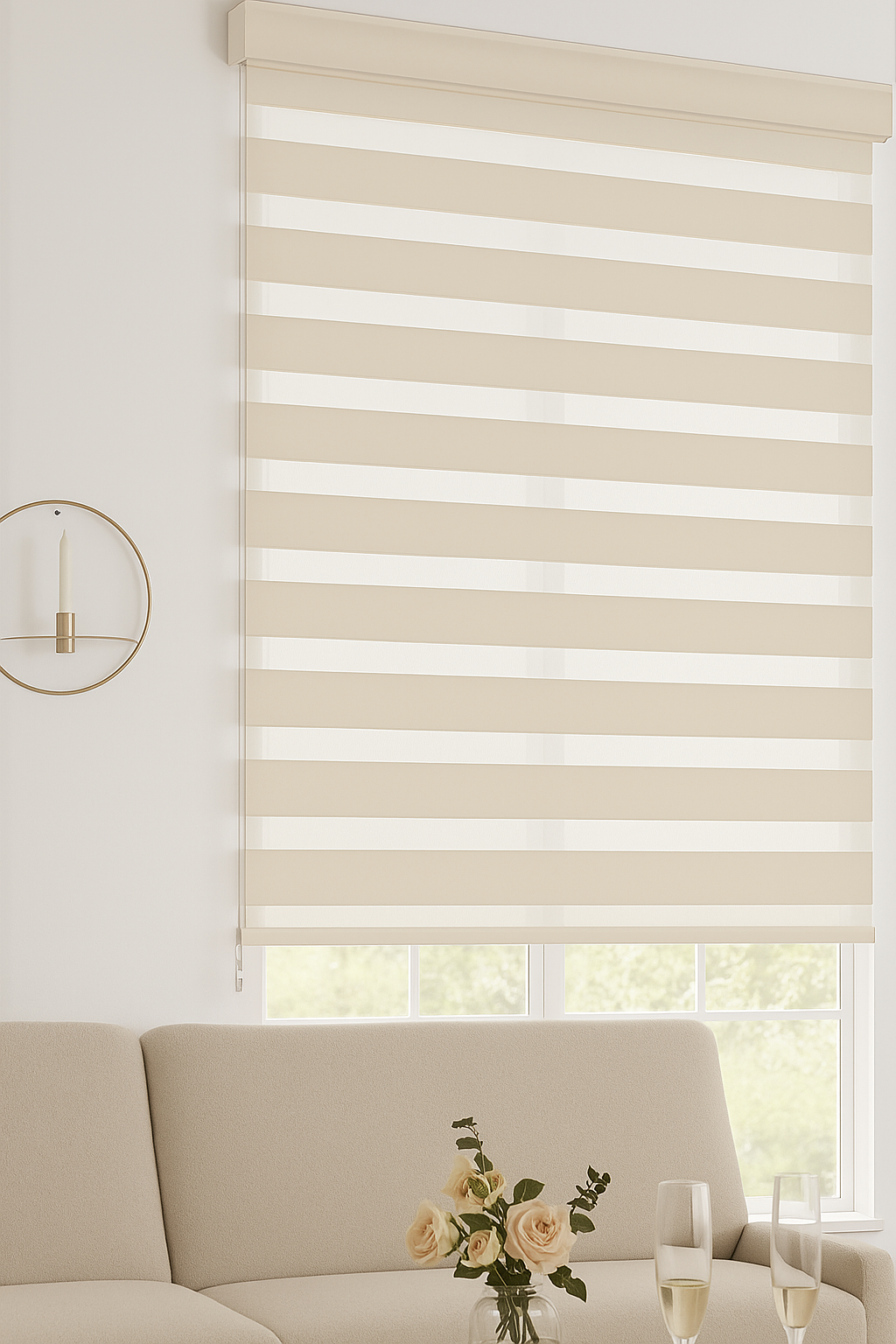 Zebra Roller Shade Faro Twins 2