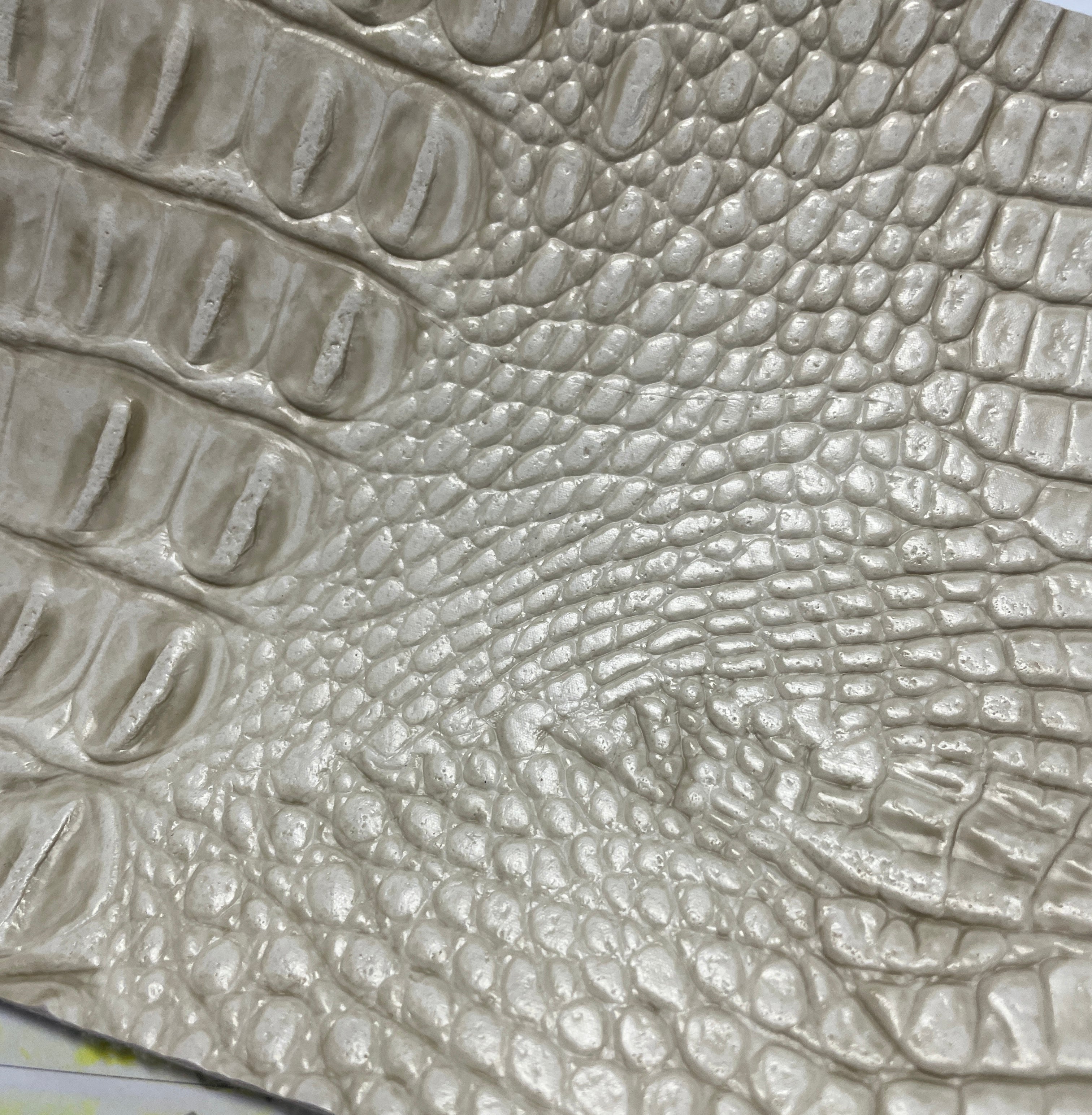 0120 “Beige Crocodile” Faux Leather