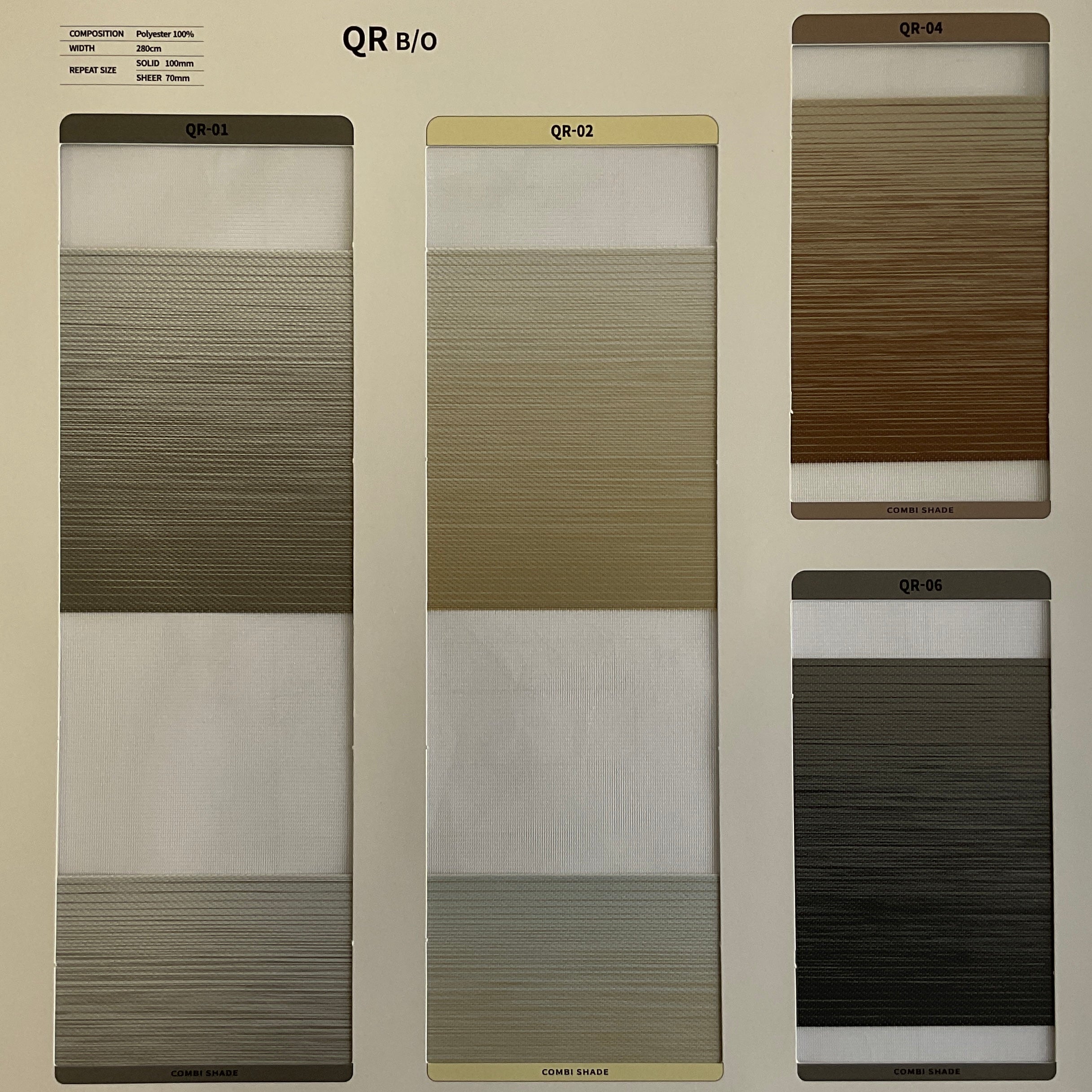 Zebra Roller Shade QR BO