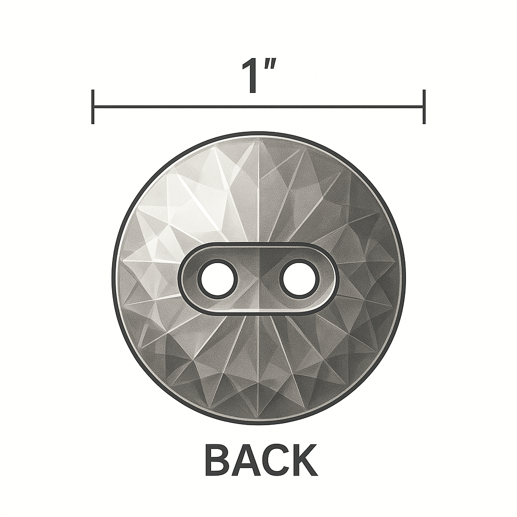 BTN50 Luxe Diamond-Cut Clear Button