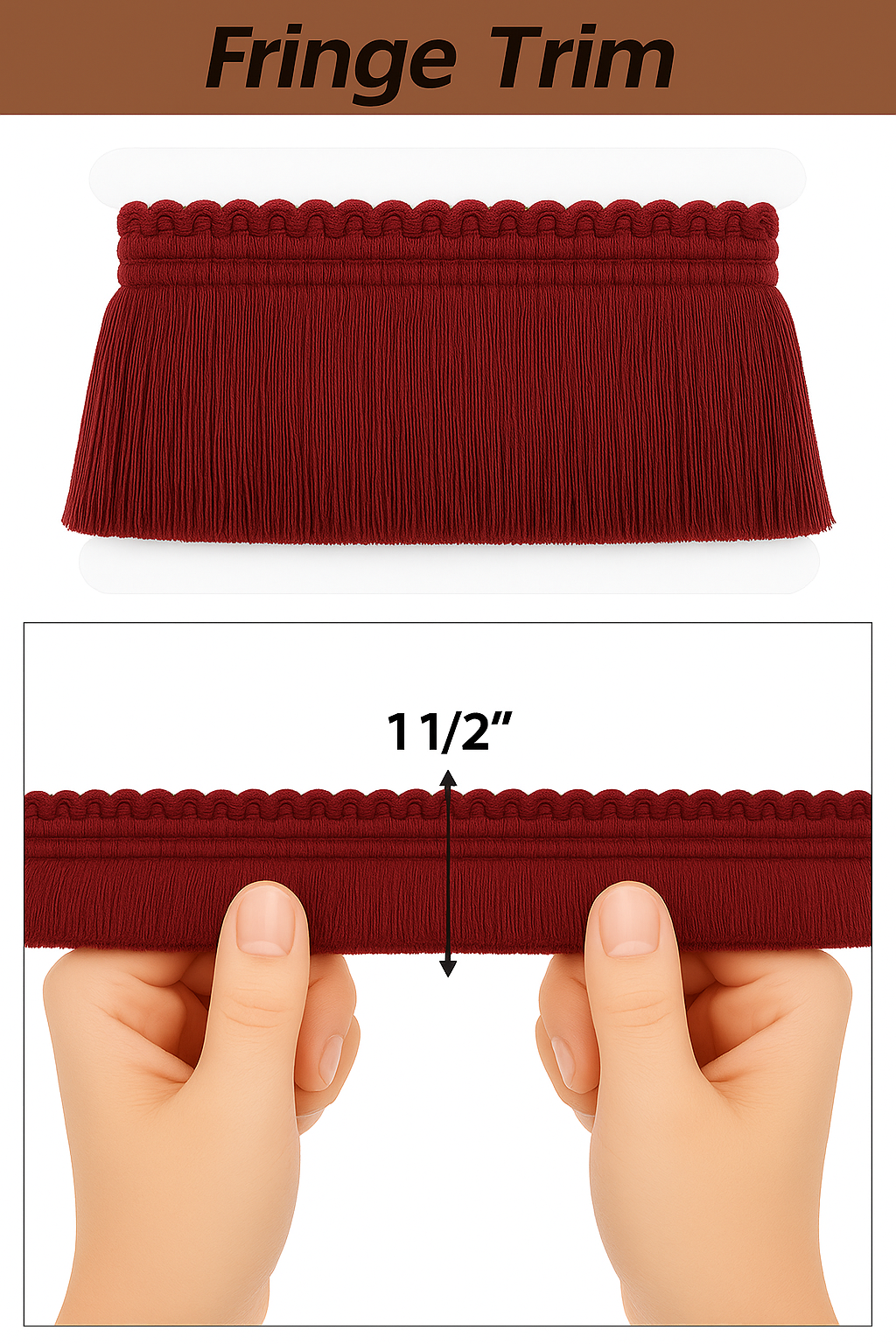 Fringe Trim – Matte Wine Color