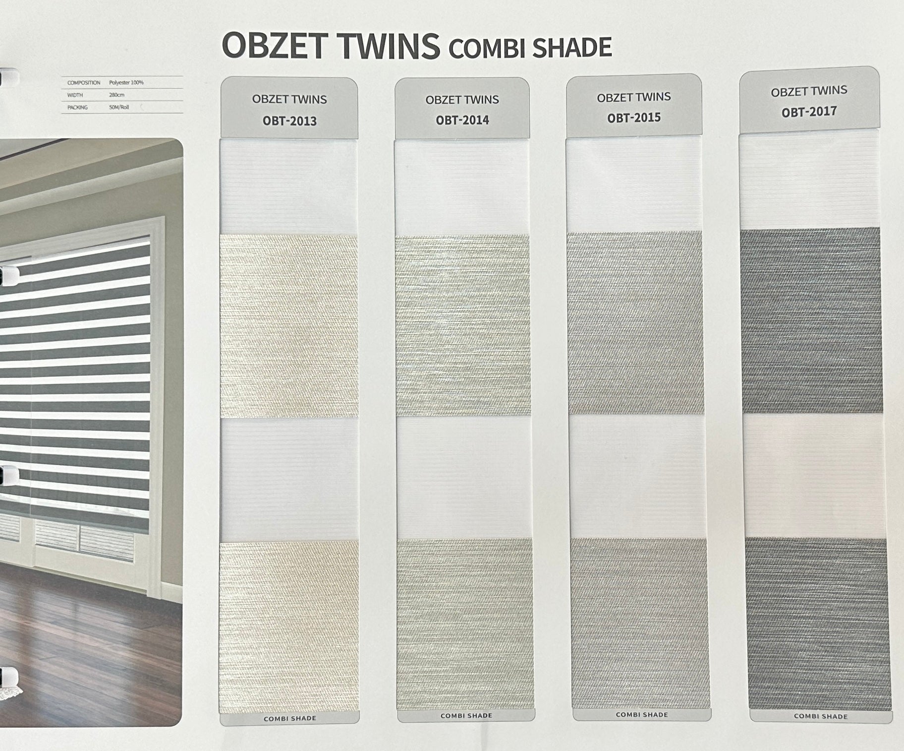 Combi Roller Shade Obzet Twins